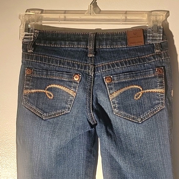Justice Jeans Girls Embroidered Pockets Straight Leg Jeans, Size: 8 S - Picture 6 of 10